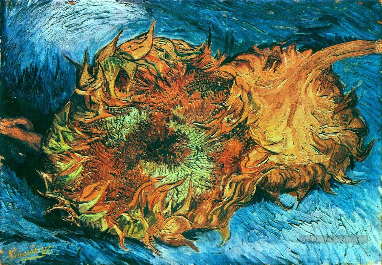 Nature morte avec deux tournesols Vincent van Gogh Peintures à l'huile